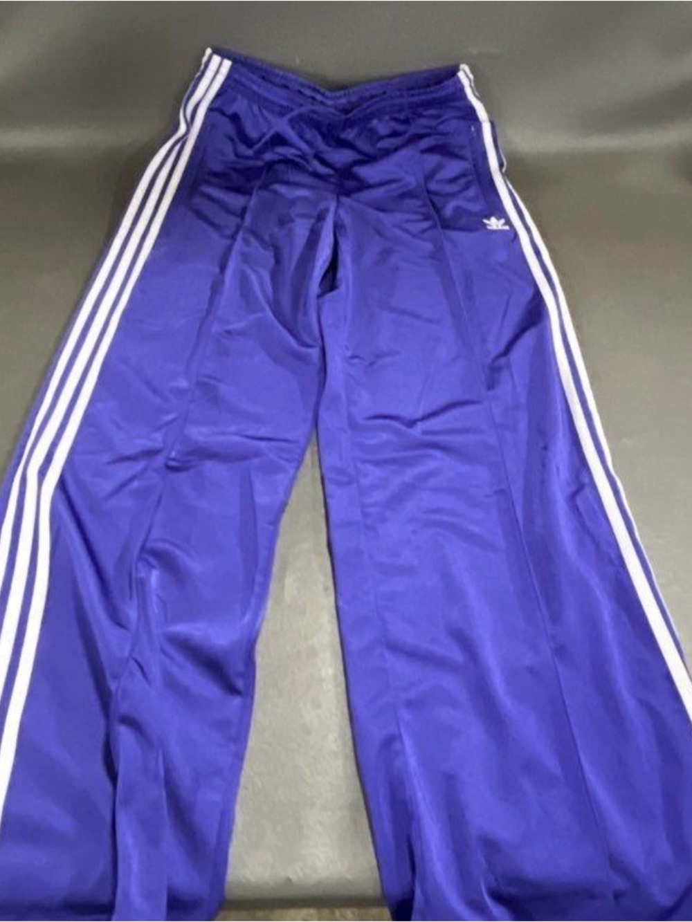 adidas Purple track pants with White Side Stripes